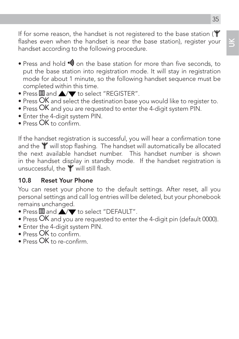 AEG Voxtel S120 User Manual | Page 35 / 42