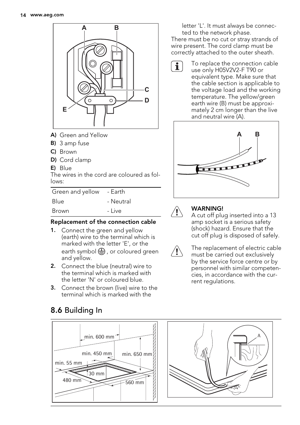6 building in | AEG HG755420UM User Manual | Page 14 / 20