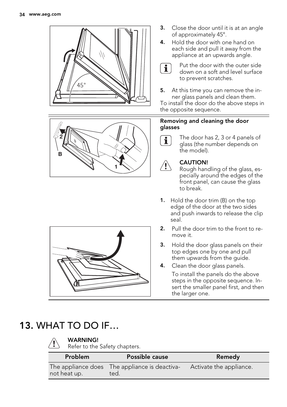 What to do if | AEG KE8404021M User Manual | Page 34 / 44