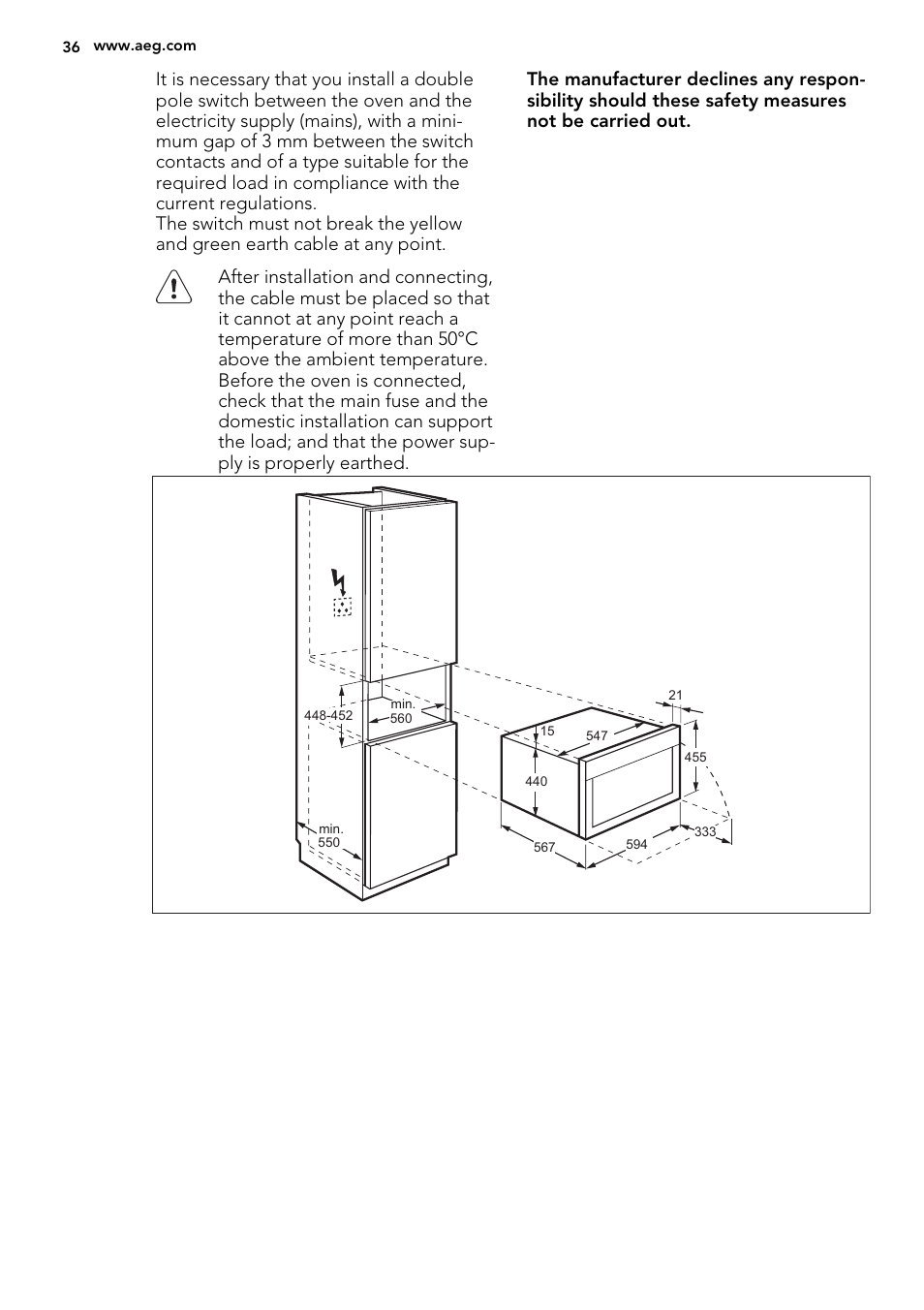 AEG KE8404021M User Manual | Page 36 / 44