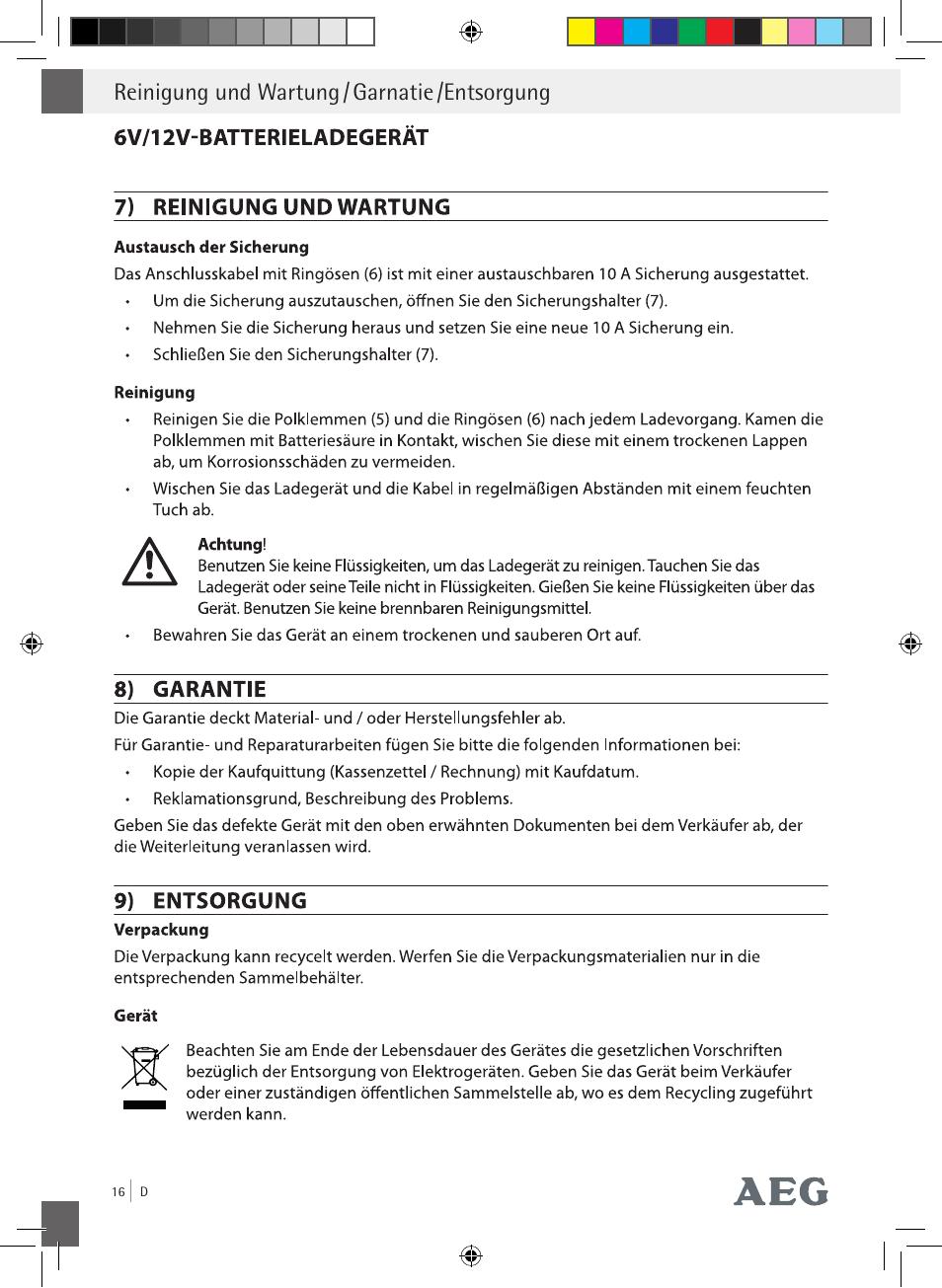 AEG Charging Unit LP Plus User Manual | Page 15 / 87