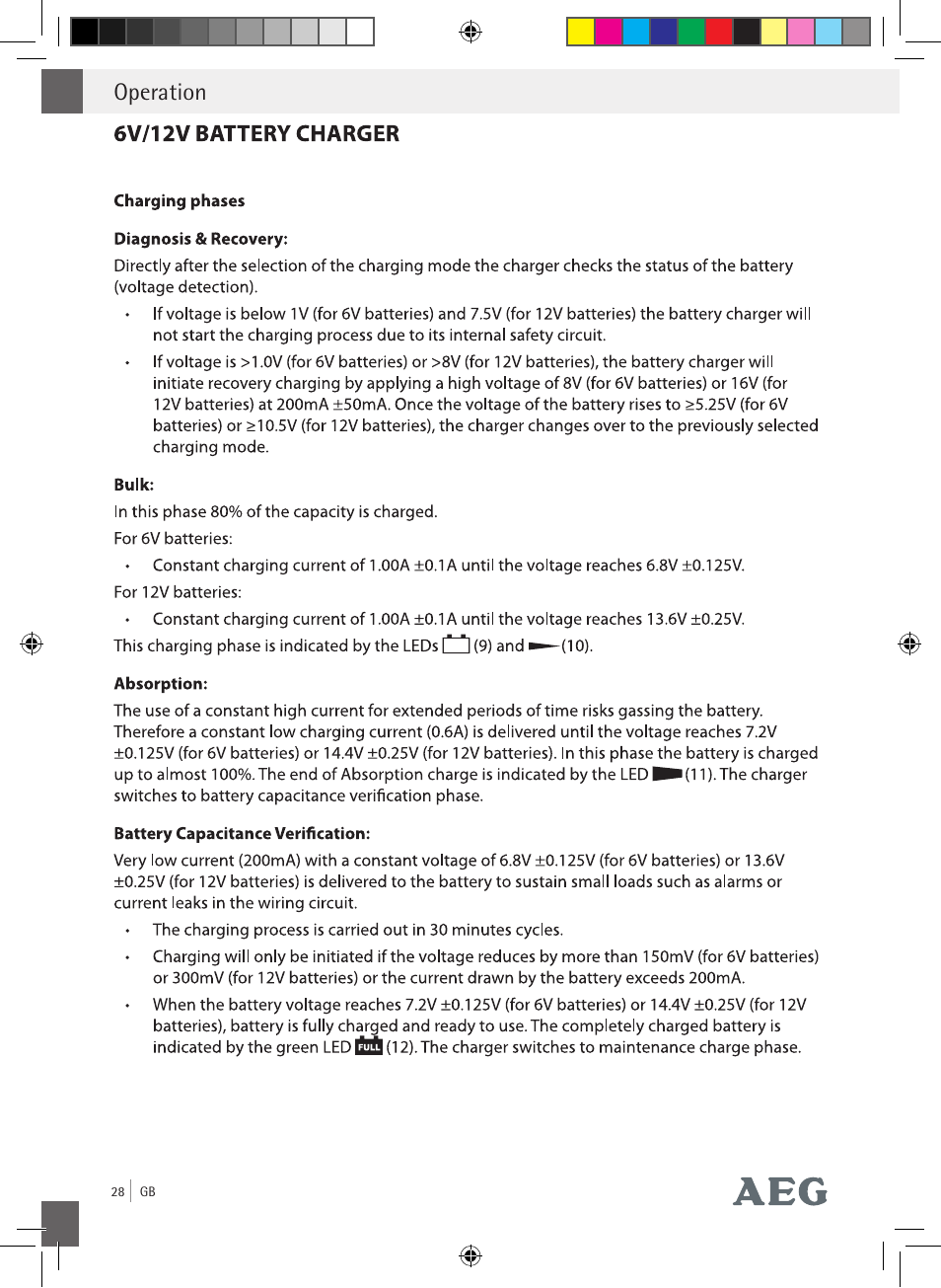 Operation | AEG Charging Unit LP Plus User Manual | Page 27 / 87