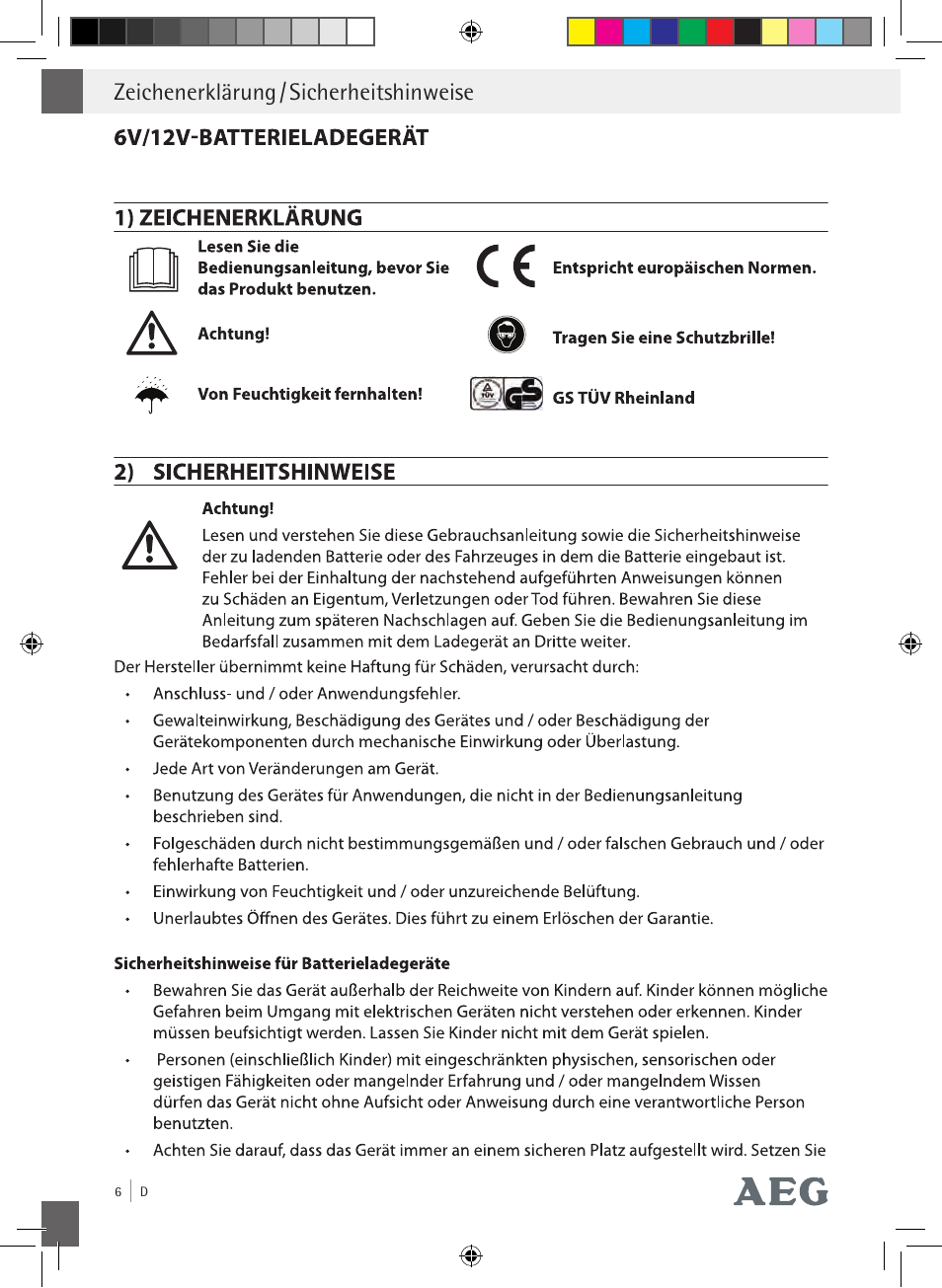 AEG Charging Unit LP Plus User Manual | Page 5 / 87