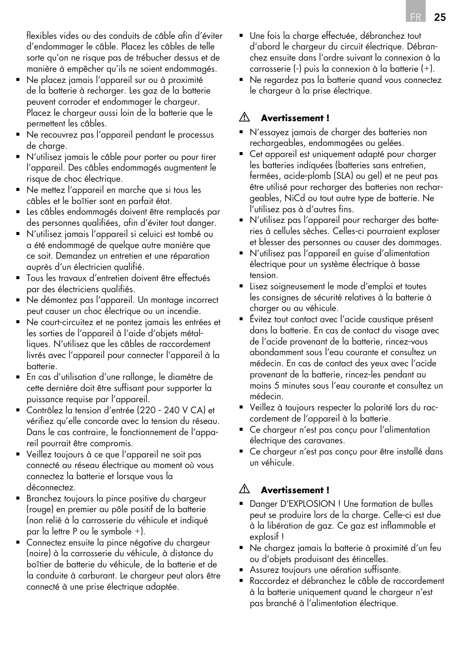 AEG Micro-Processor Charging Unit LP 3.8 User Manual | Page 25 / 64