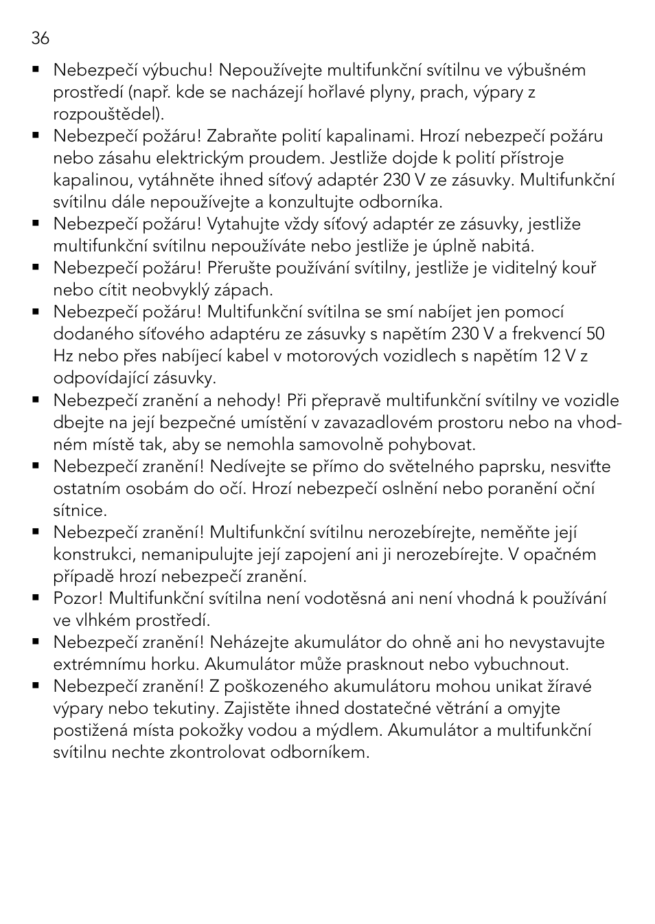 AEG Vehicle Multilight KL3 User Manual | Page 36 / 50