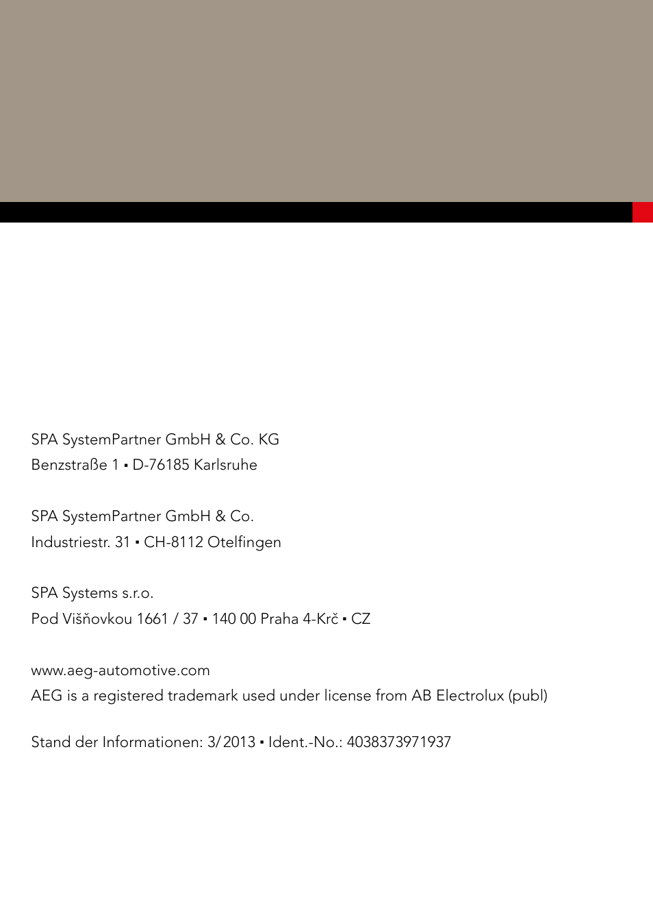 AEG Vehicle Multilight KL3 User Manual | Page 50 / 50