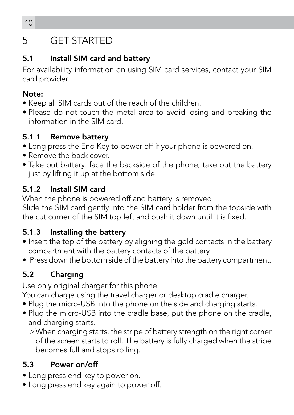5get started | AEG Voxtel M410 User Manual | Page 10 / 32