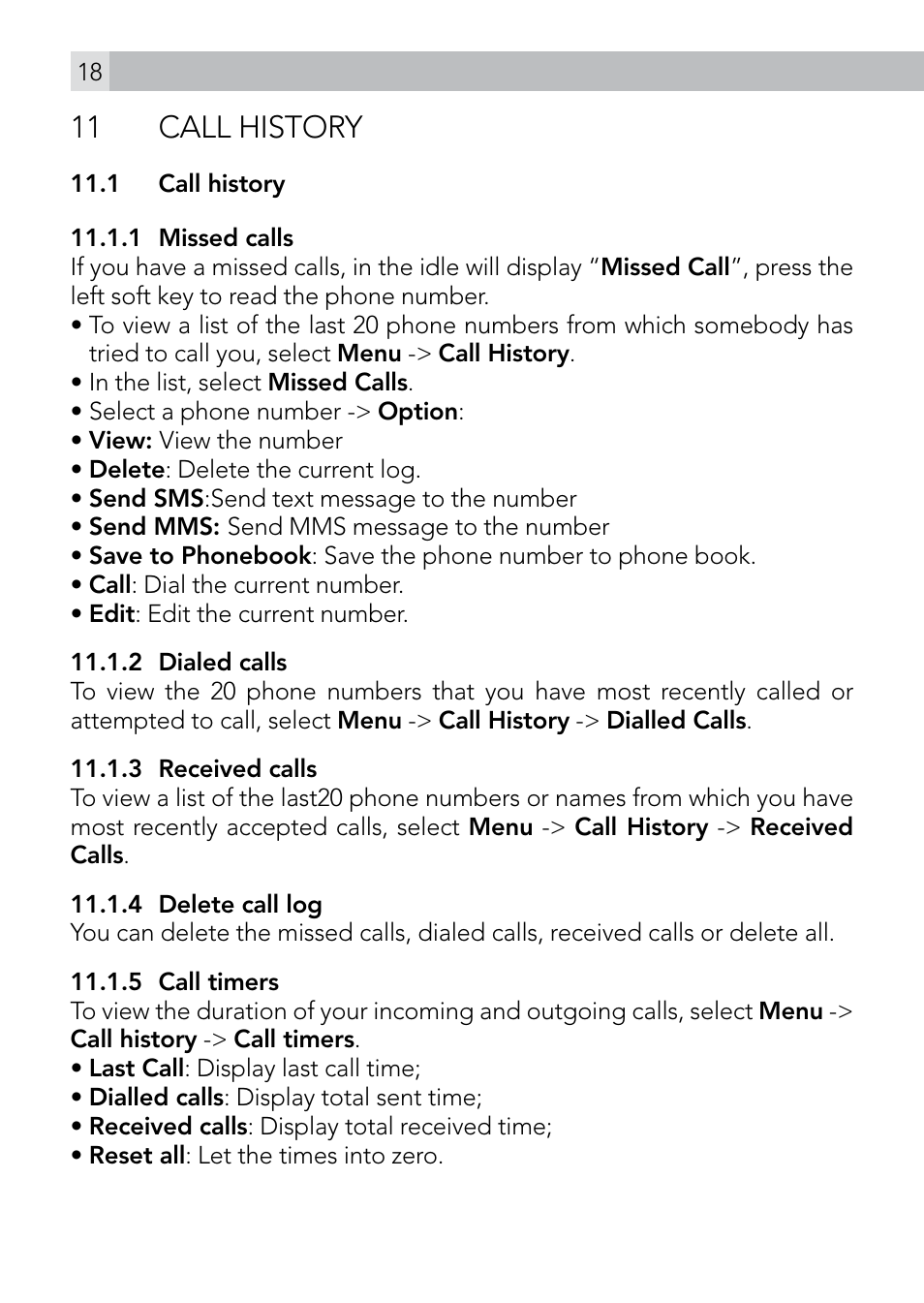 11 call history | AEG Voxtel M410 User Manual | Page 18 / 32