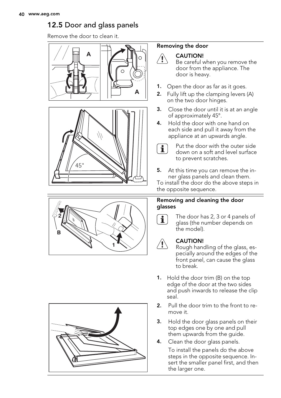 5 door and glass panels | AEG KS8100001M User Manual | Page 40 / 52