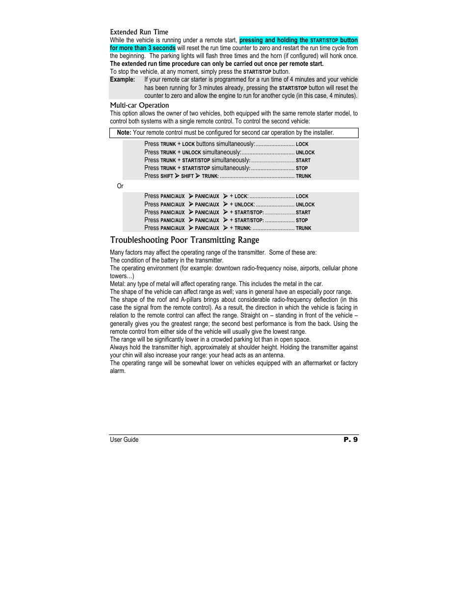 Troubleshooting poor transmitting range | Autostart AS-1727 User Manual | Page 9 / 10