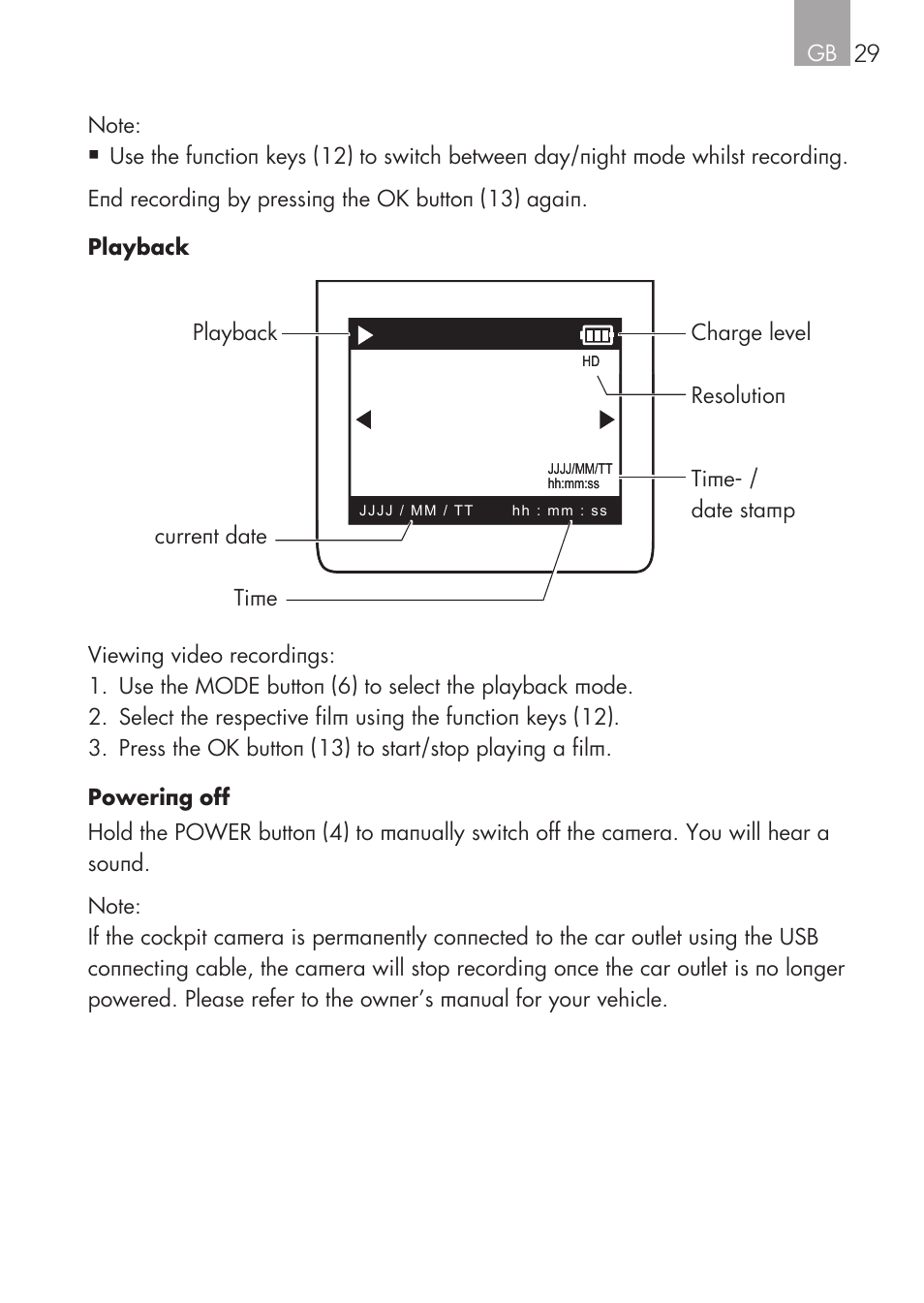 AEG GPS Cockpit-Camera GF 30 User Manual | Page 29 / 100