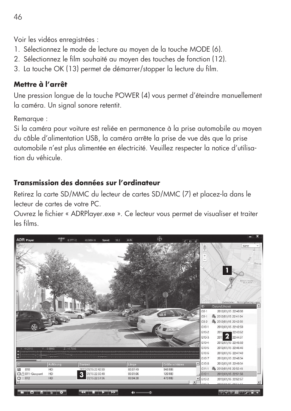 AEG GPS Cockpit-Camera GF 30 User Manual | Page 46 / 100