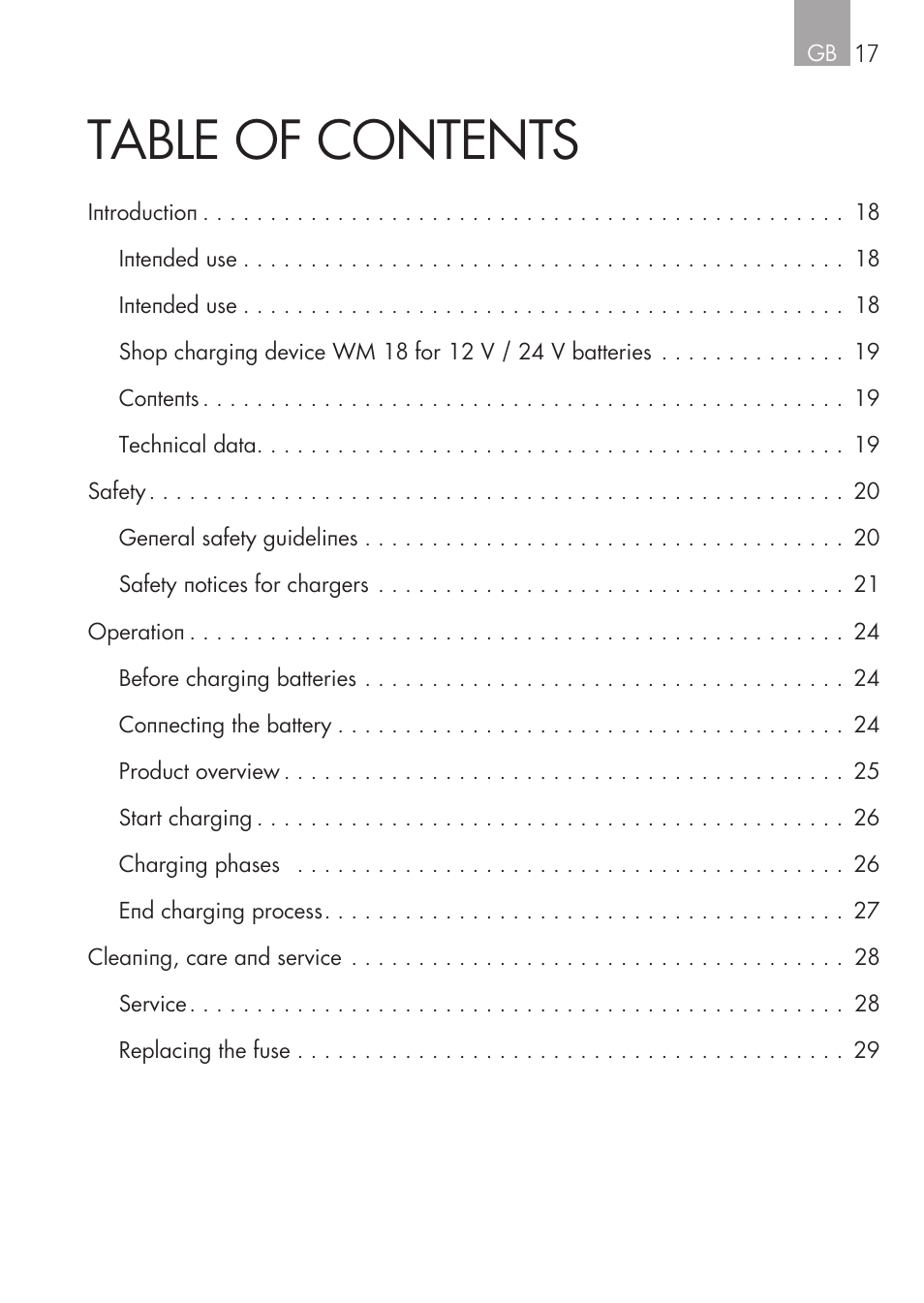 AEG Workshop charger WM 18 User Manual | Page 17 / 86