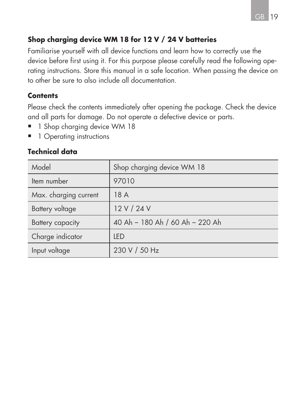 AEG Workshop charger WM 18 User Manual | Page 19 / 86