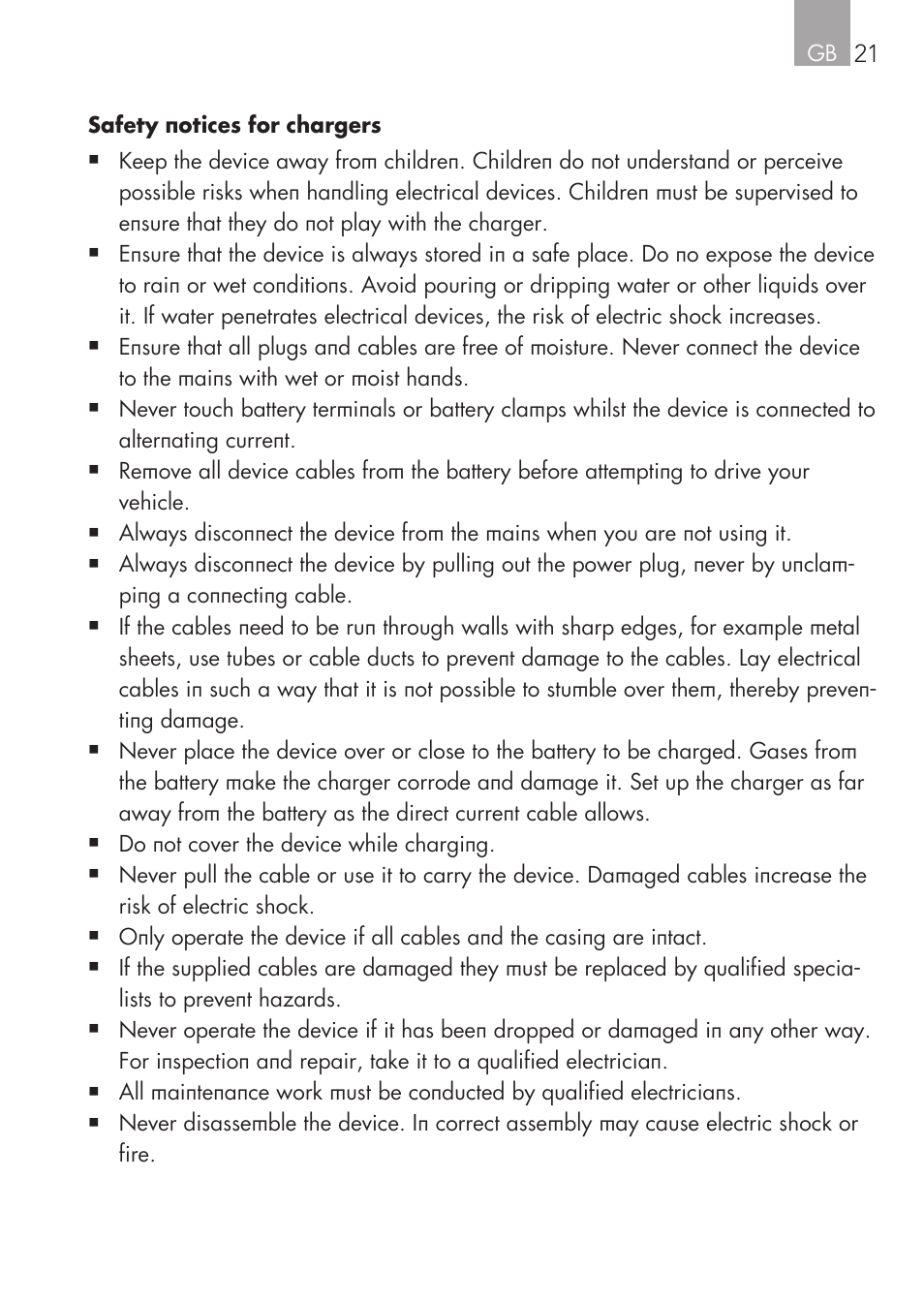 AEG Workshop charger WM 18 User Manual | Page 21 / 86