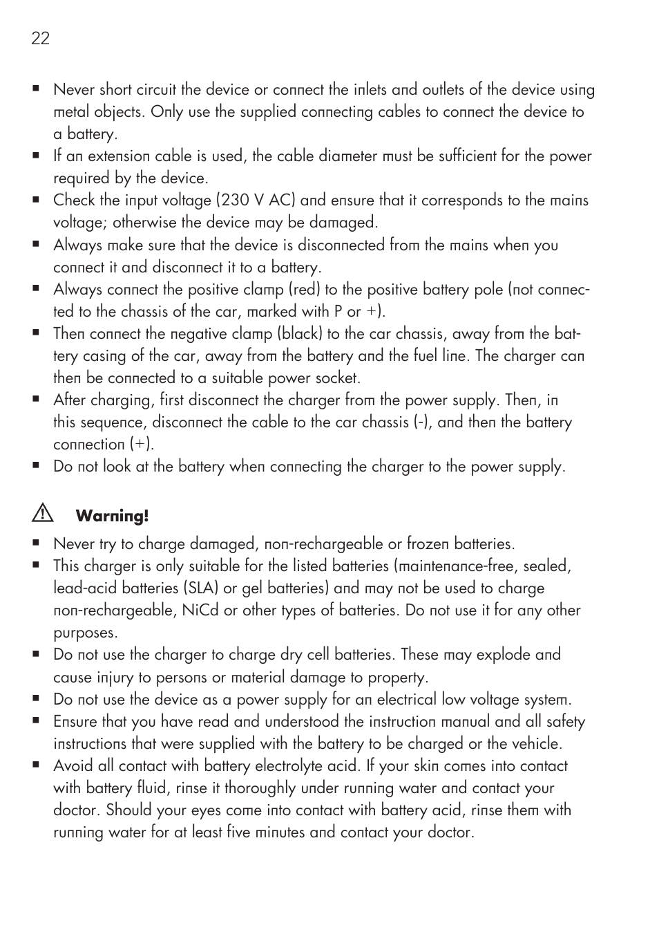 AEG Workshop charger WM 18 User Manual | Page 22 / 86