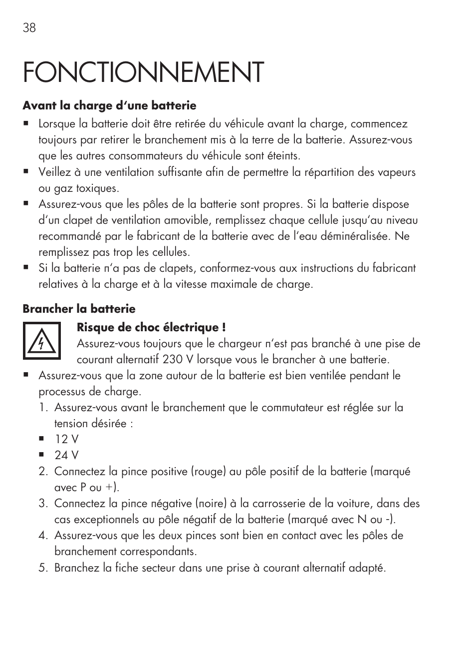 Fonctionnement | AEG Workshop charger WM 18 User Manual | Page 38 / 86