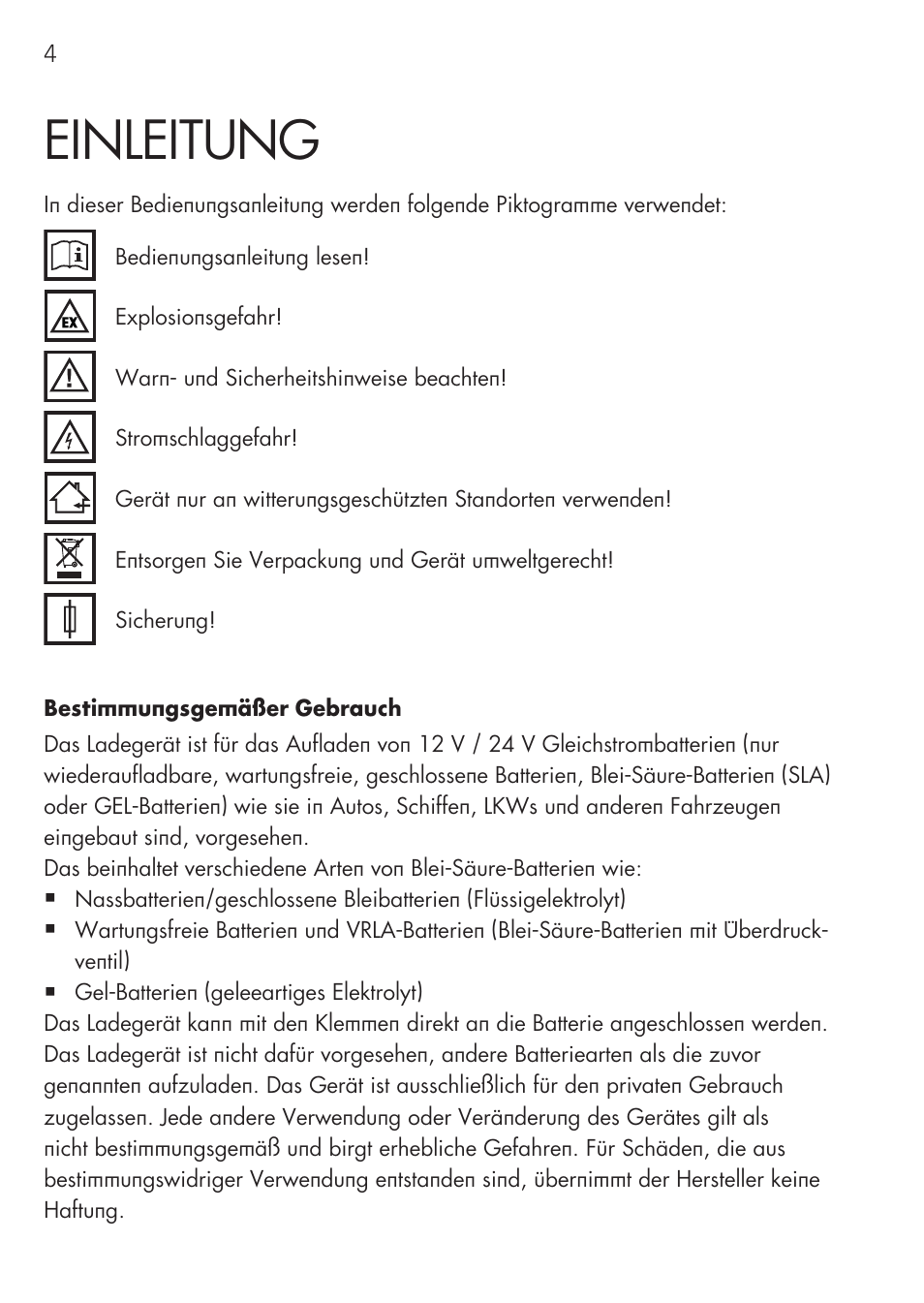 Einleitung | AEG Workshop charger WM 18 User Manual | Page 4 / 86