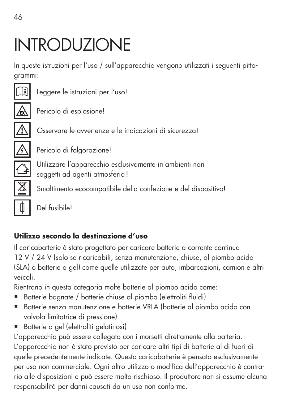 Introduzione | AEG Workshop charger WM 18 User Manual | Page 46 / 86