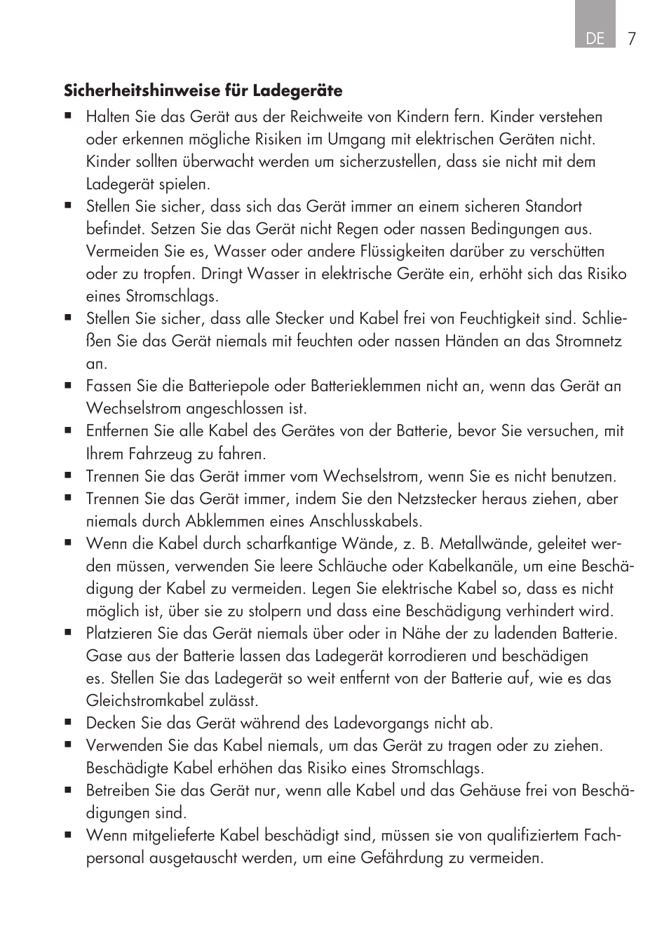AEG Workshop charger WM 18 User Manual | Page 7 / 86