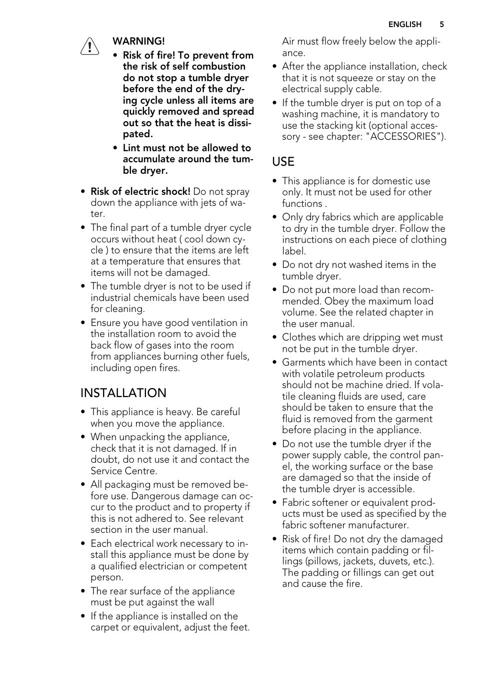 Installation | AEG T76485AH User Manual | Page 5 / 28