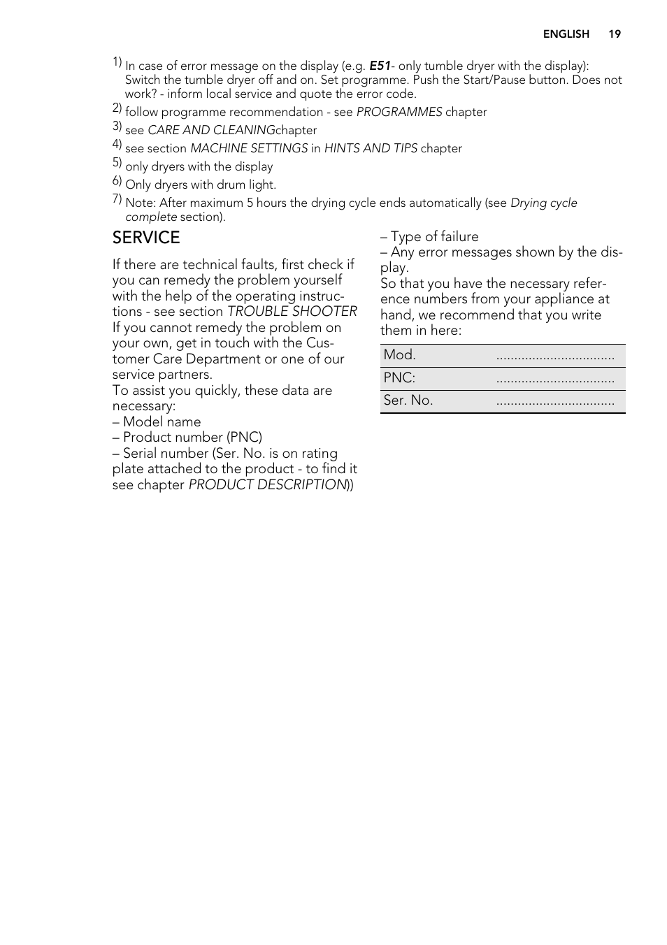 Service | AEG T65270AC User Manual | Page 19 / 28