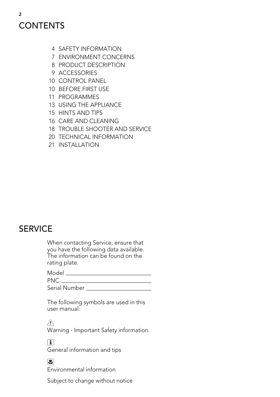 AEG T65270AC User Manual | Page 2 / 28