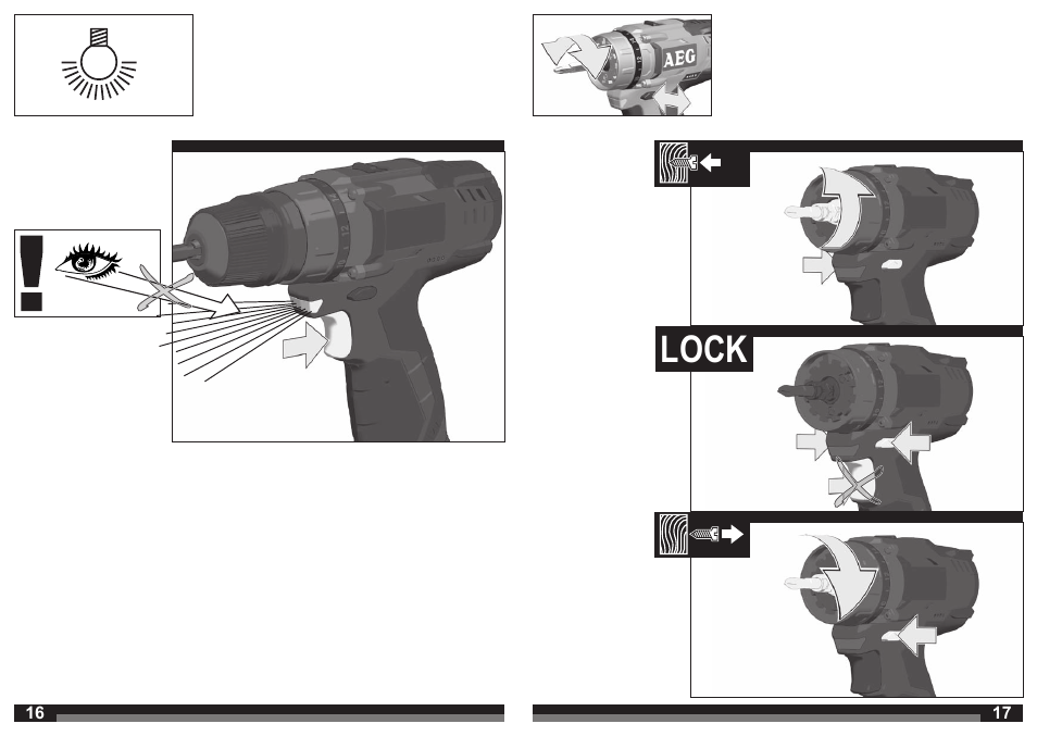Lock | AEG BBS 12C2 User Manual | Page 9 / 39