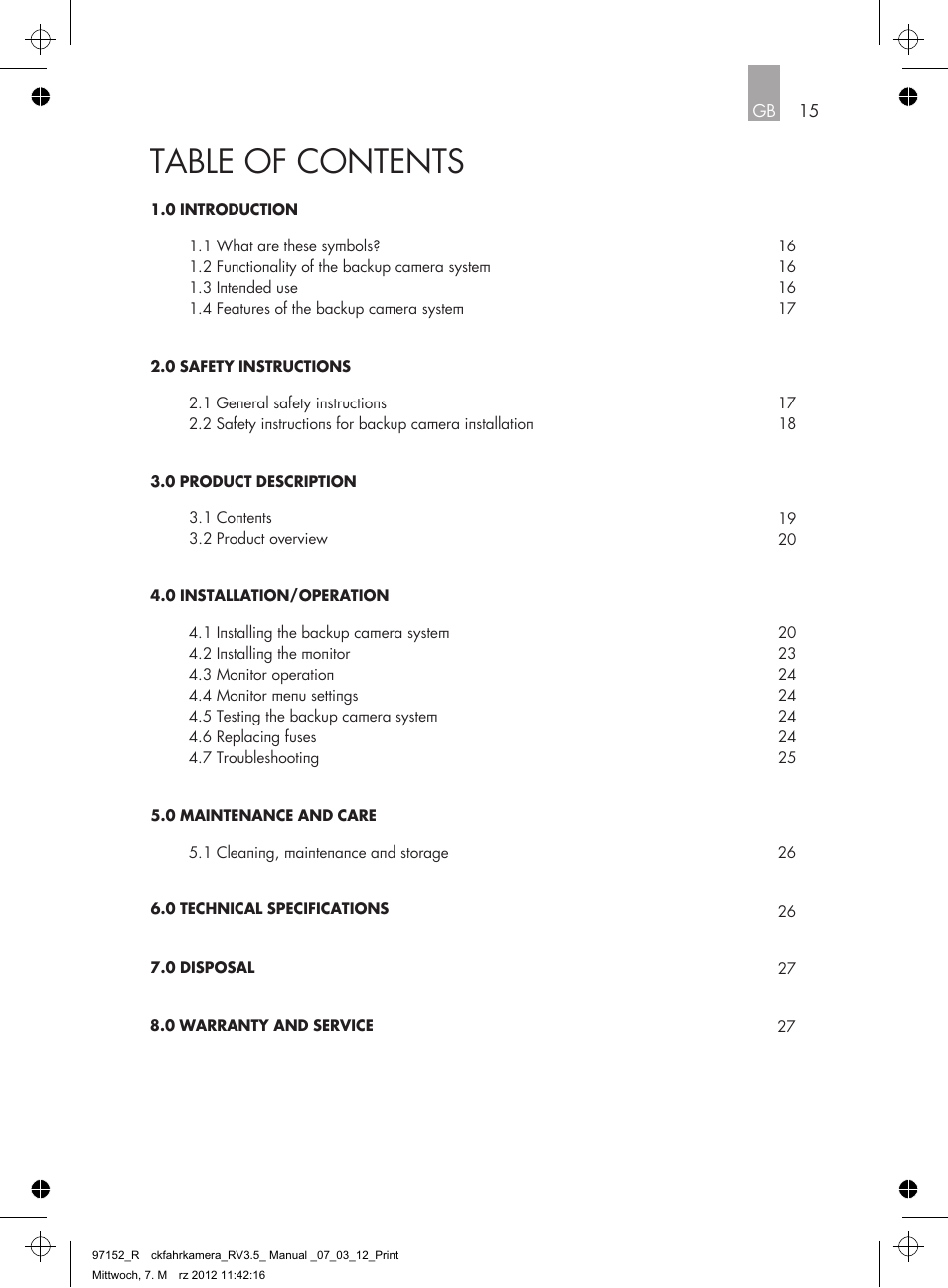 AEG Rear Camera System RV 3.5 User Manual | Page 15 / 80