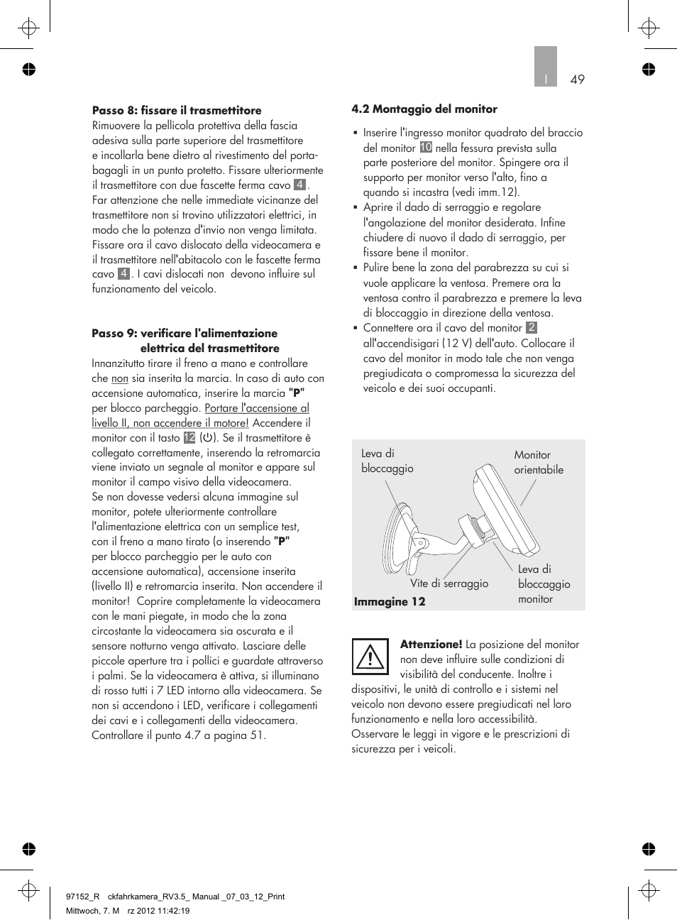 AEG Rear Camera System RV 3.5 User Manual | Page 49 / 80