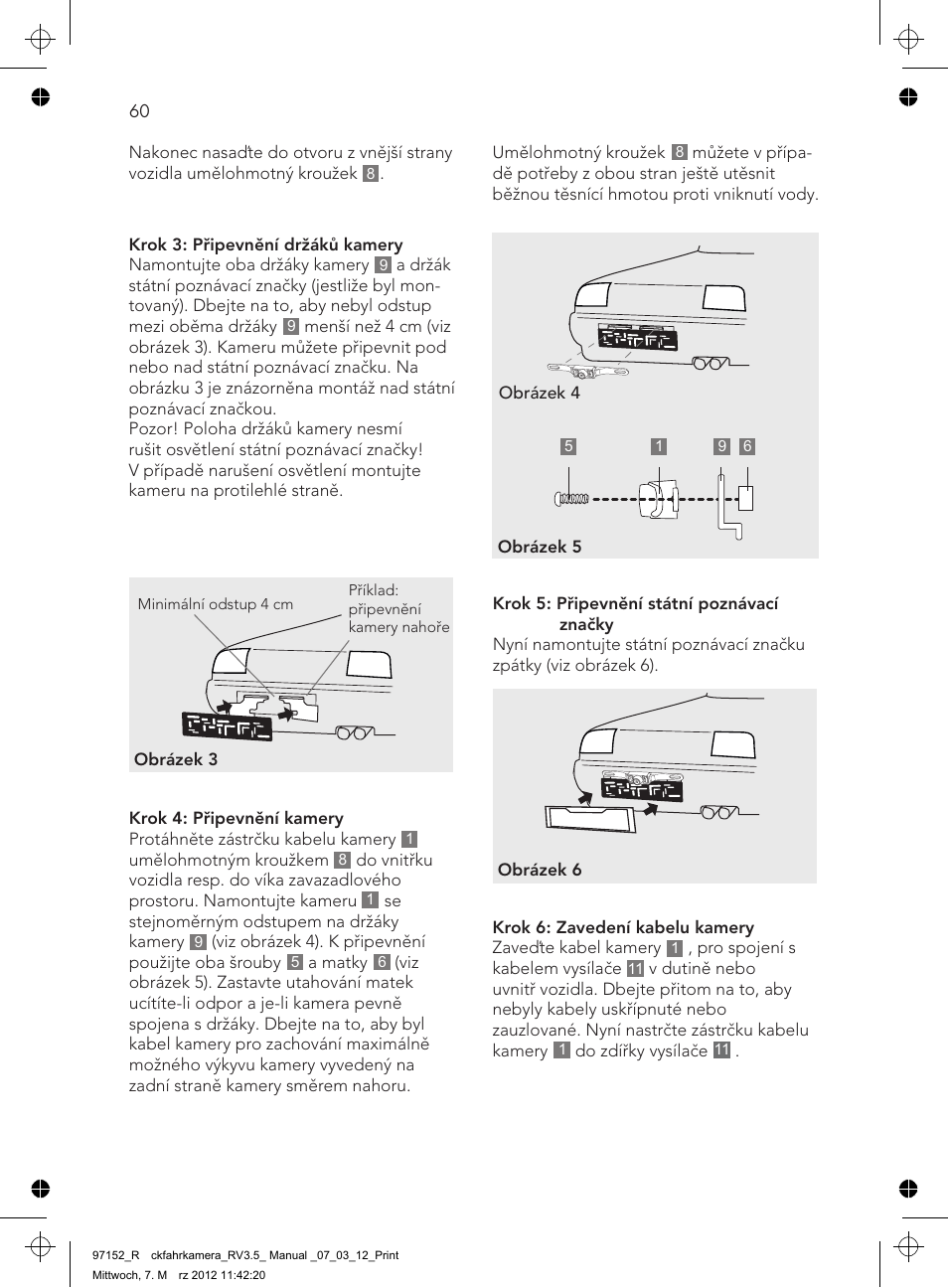 AEG Rear Camera System RV 3.5 User Manual | Page 60 / 80