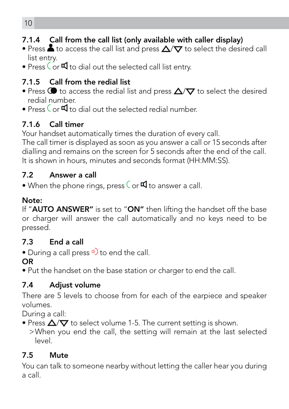 AEG Voxtel D570 User Manual | Page 10 / 84