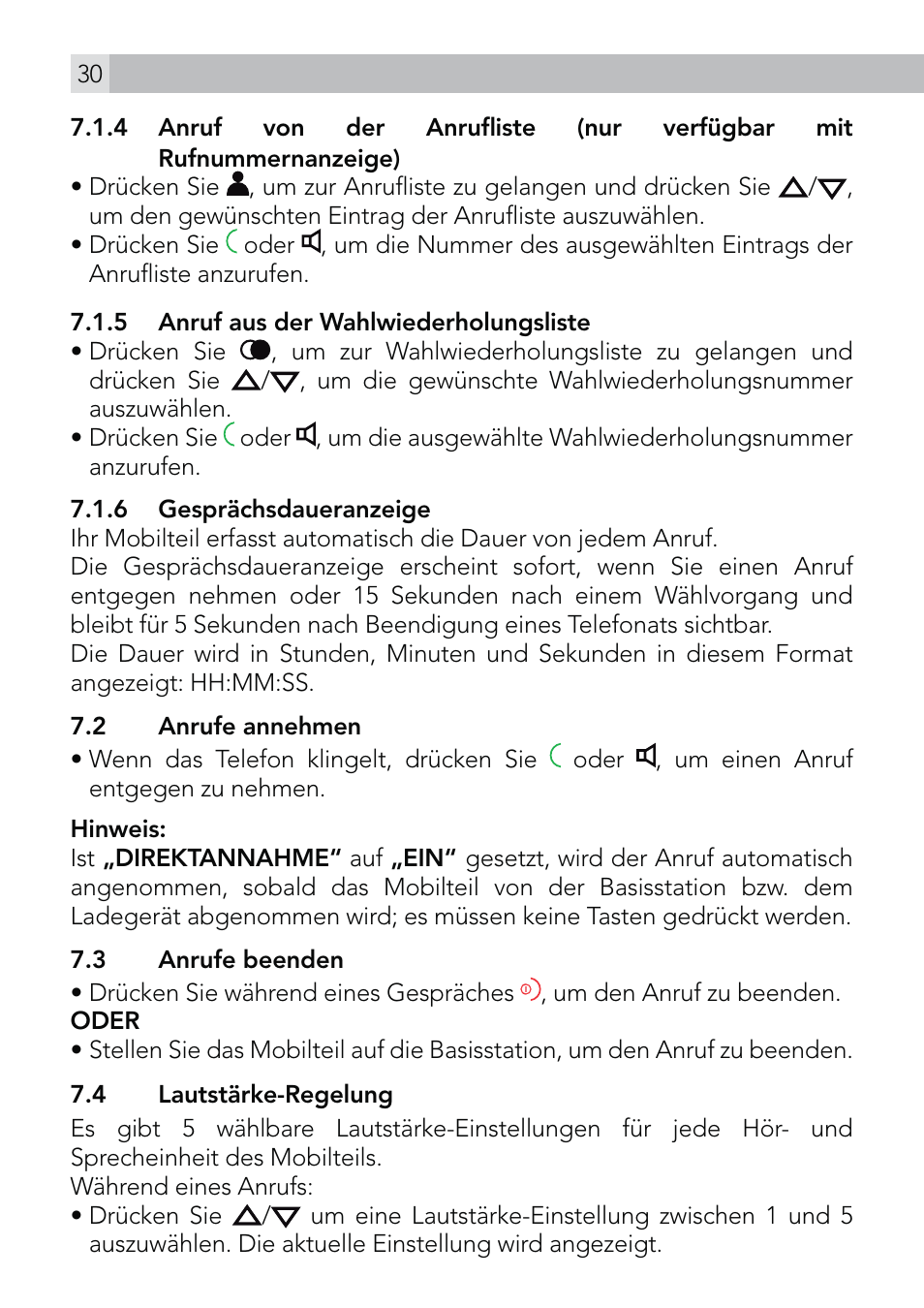 AEG Voxtel D570 User Manual | Page 30 / 84