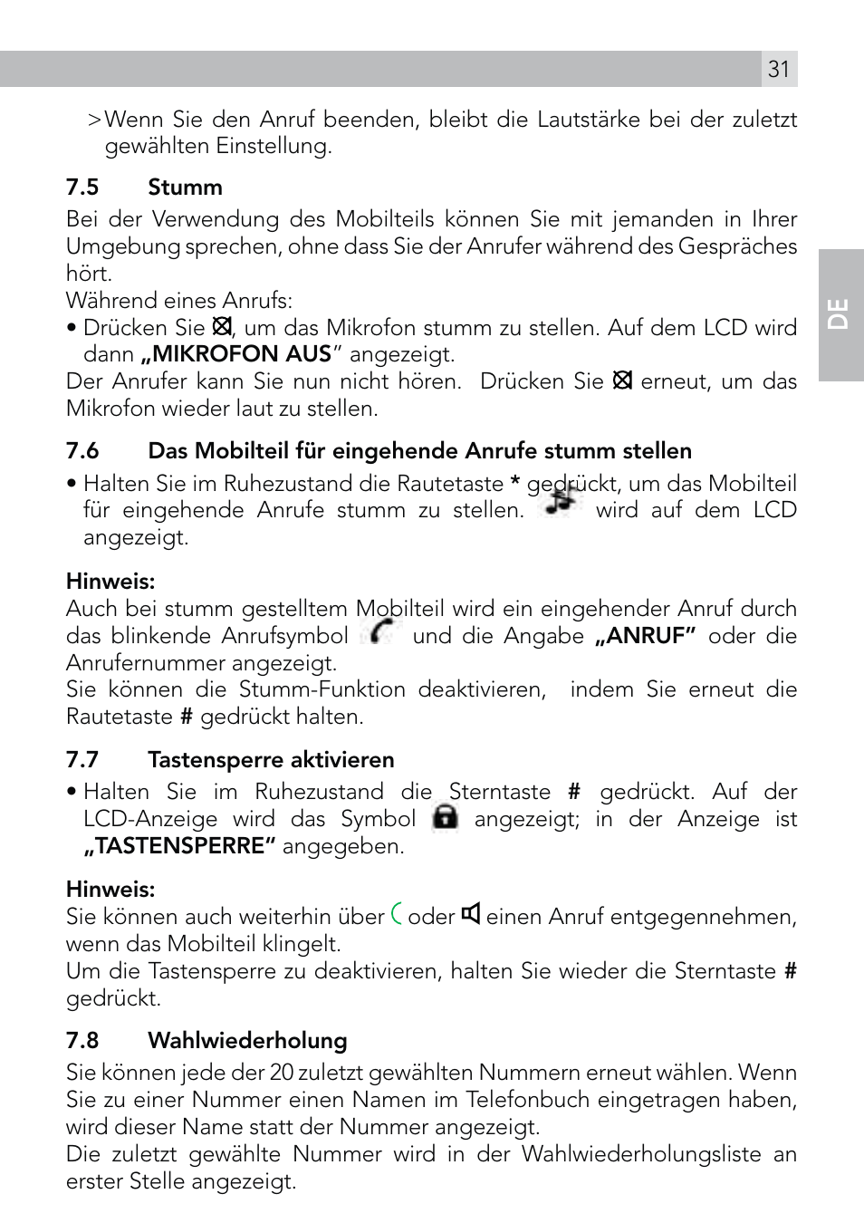 En de | AEG Voxtel D570 User Manual | Page 31 / 84