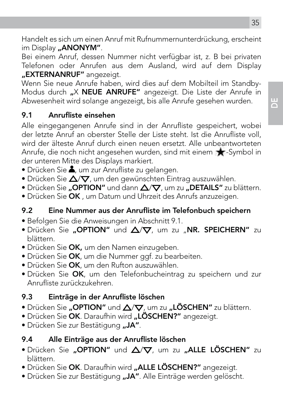 En de | AEG Voxtel D570 User Manual | Page 35 / 84