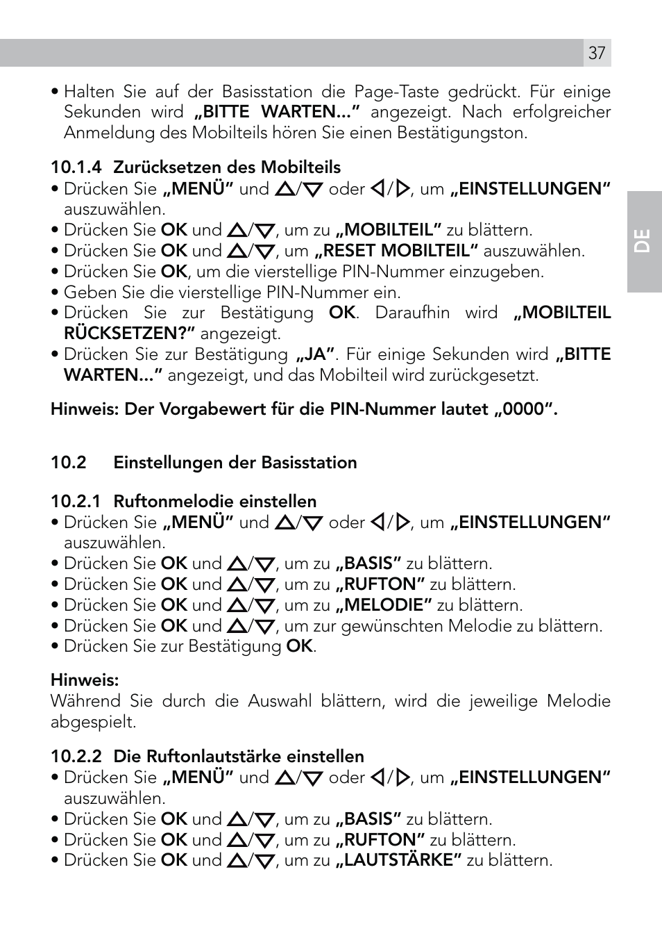 En de | AEG Voxtel D570 User Manual | Page 37 / 84