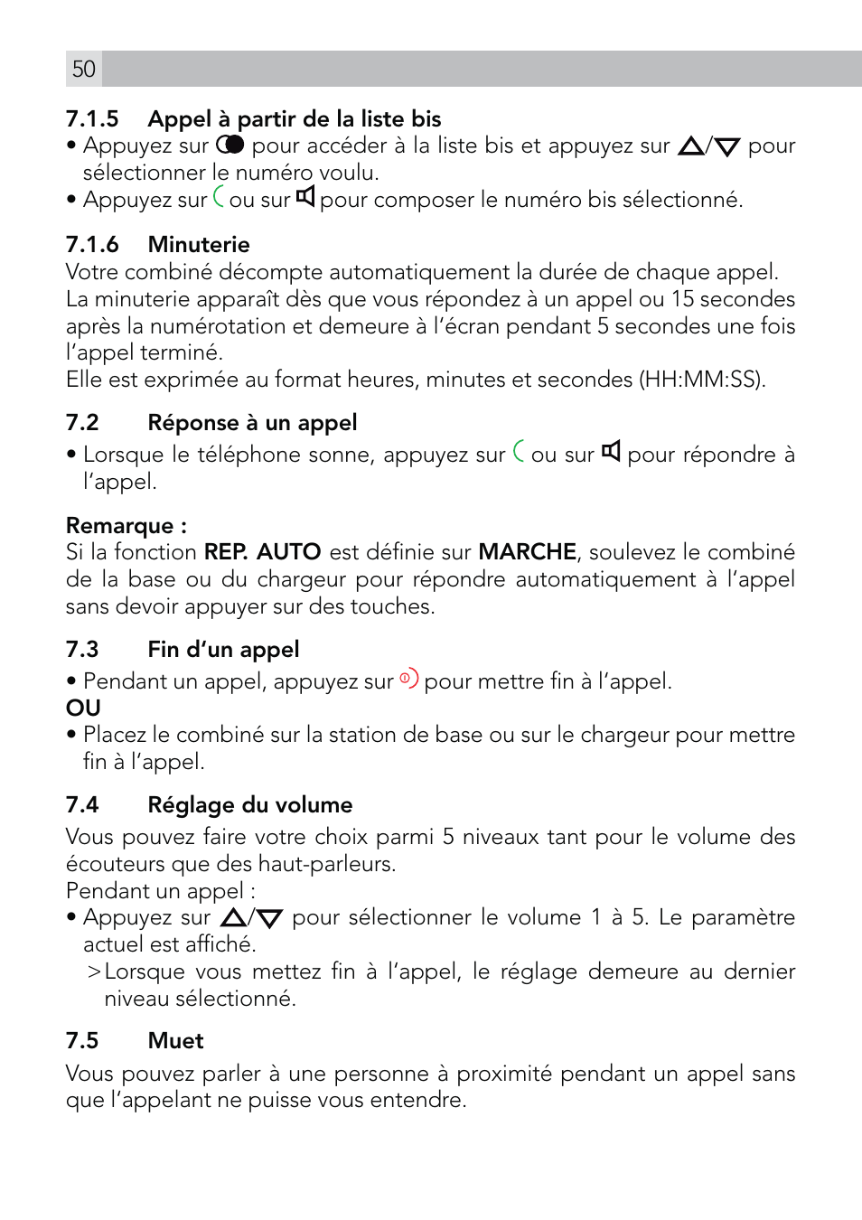 AEG Voxtel D570 User Manual | Page 50 / 84