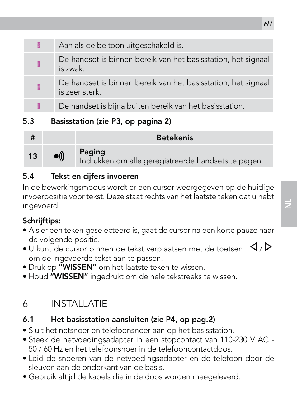 6 installatie | AEG Voxtel D570 User Manual | Page 69 / 84