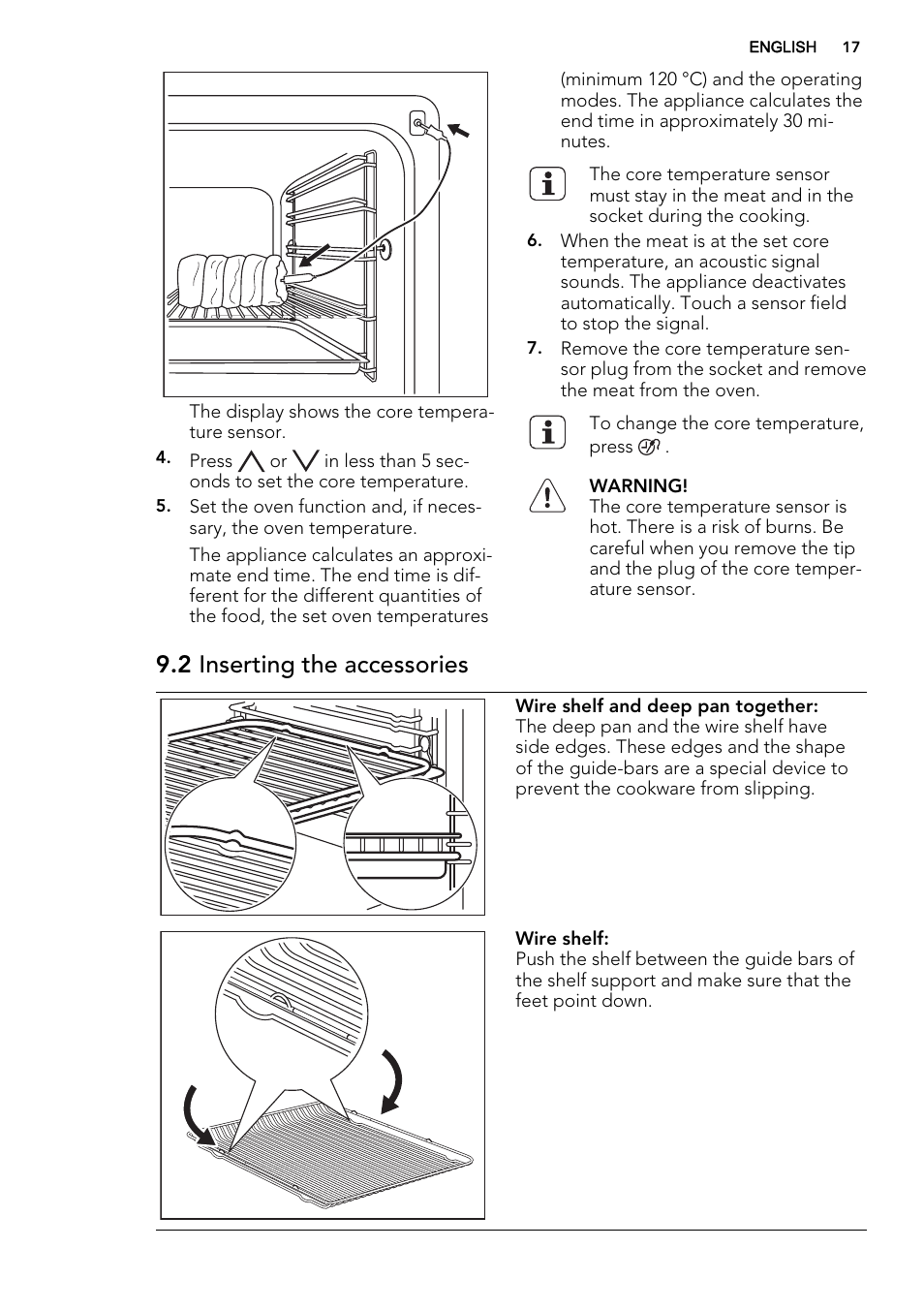 2 inserting the accessories | AEG BE3003021W User Manual | Page 17 / 48