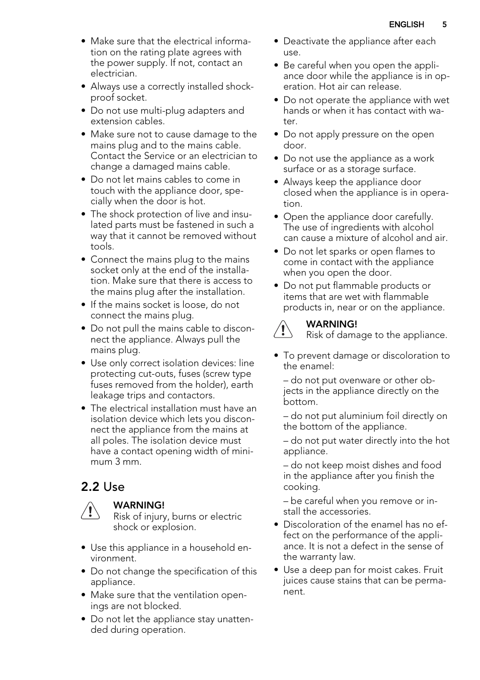 2 use | AEG BE3003021W User Manual | Page 5 / 48