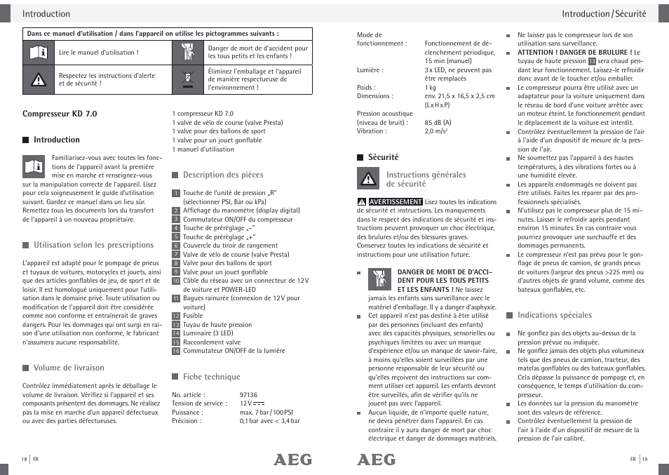 AEG Compressor KD 7.0 User Manual | Page 11 / 23