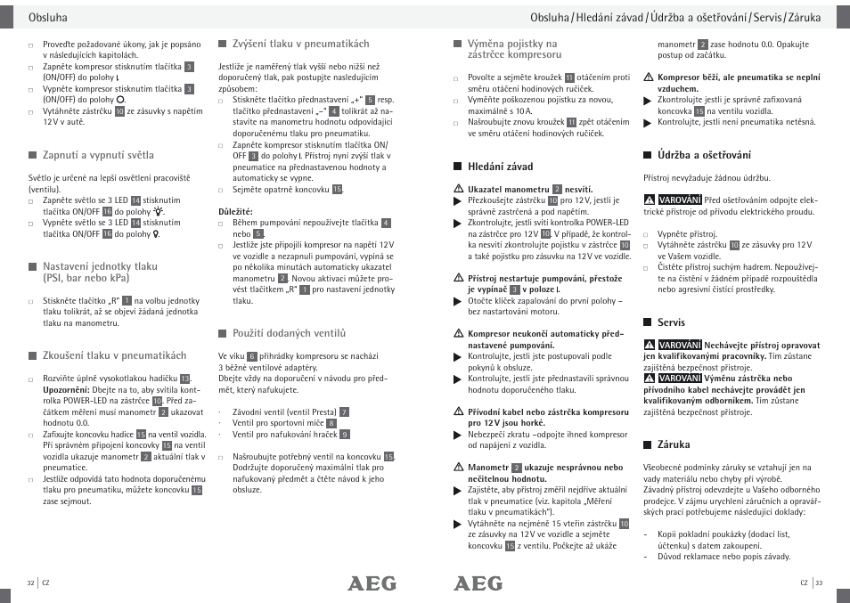 AEG Compressor KD 7.0 User Manual | Page 18 / 23