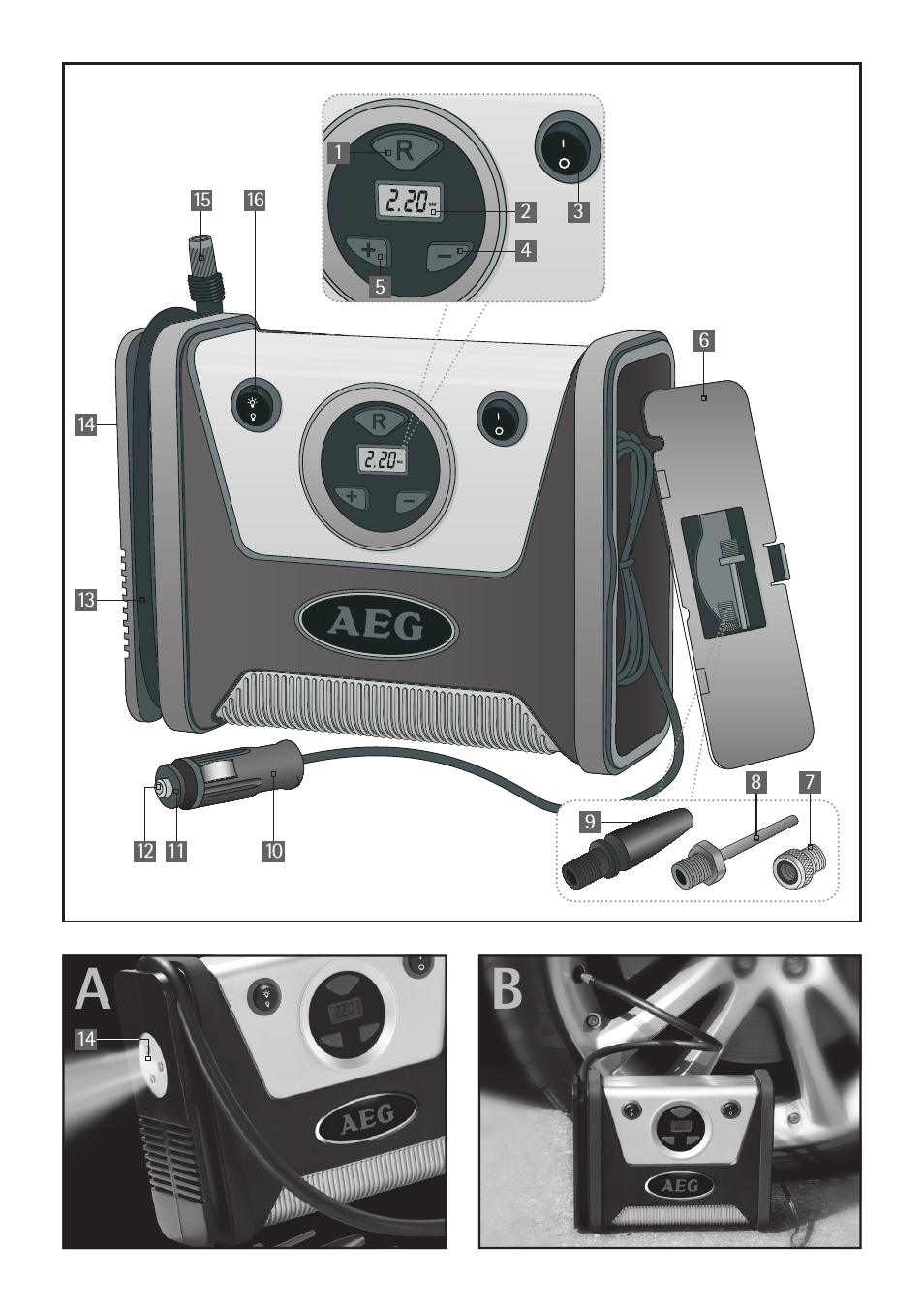 AEG Compressor KD 7.0 User Manual | Page 3 / 23