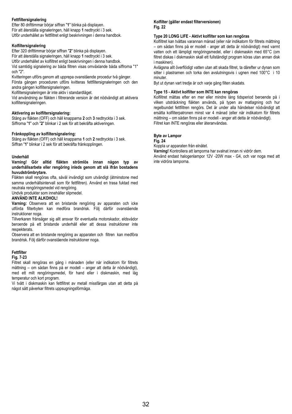 AEG X79283MG0 User Manual | Page 32 / 72