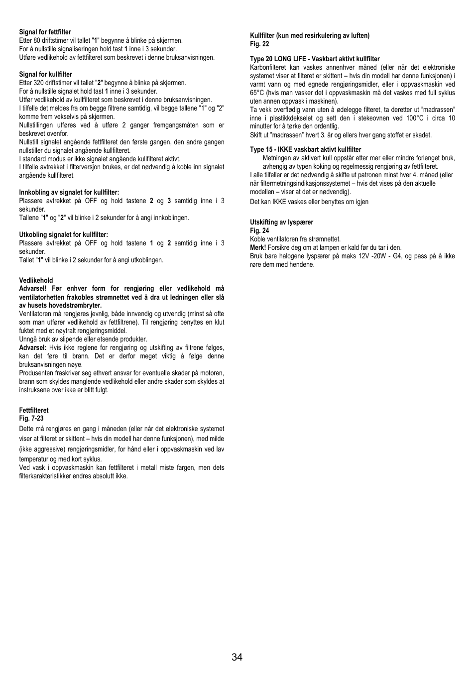 AEG X79283MG0 User Manual | Page 34 / 72
