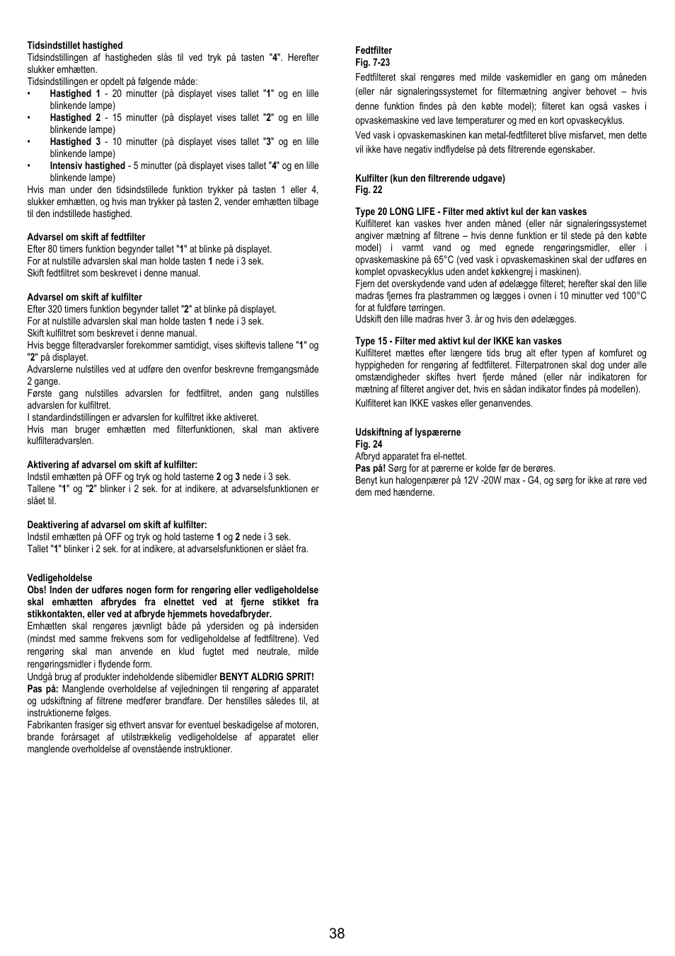 AEG X79283MG0 User Manual | Page 38 / 72