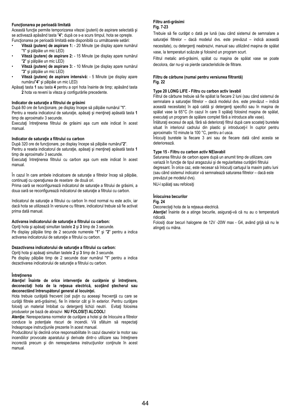 AEG X79283MG0 User Manual | Page 44 / 72