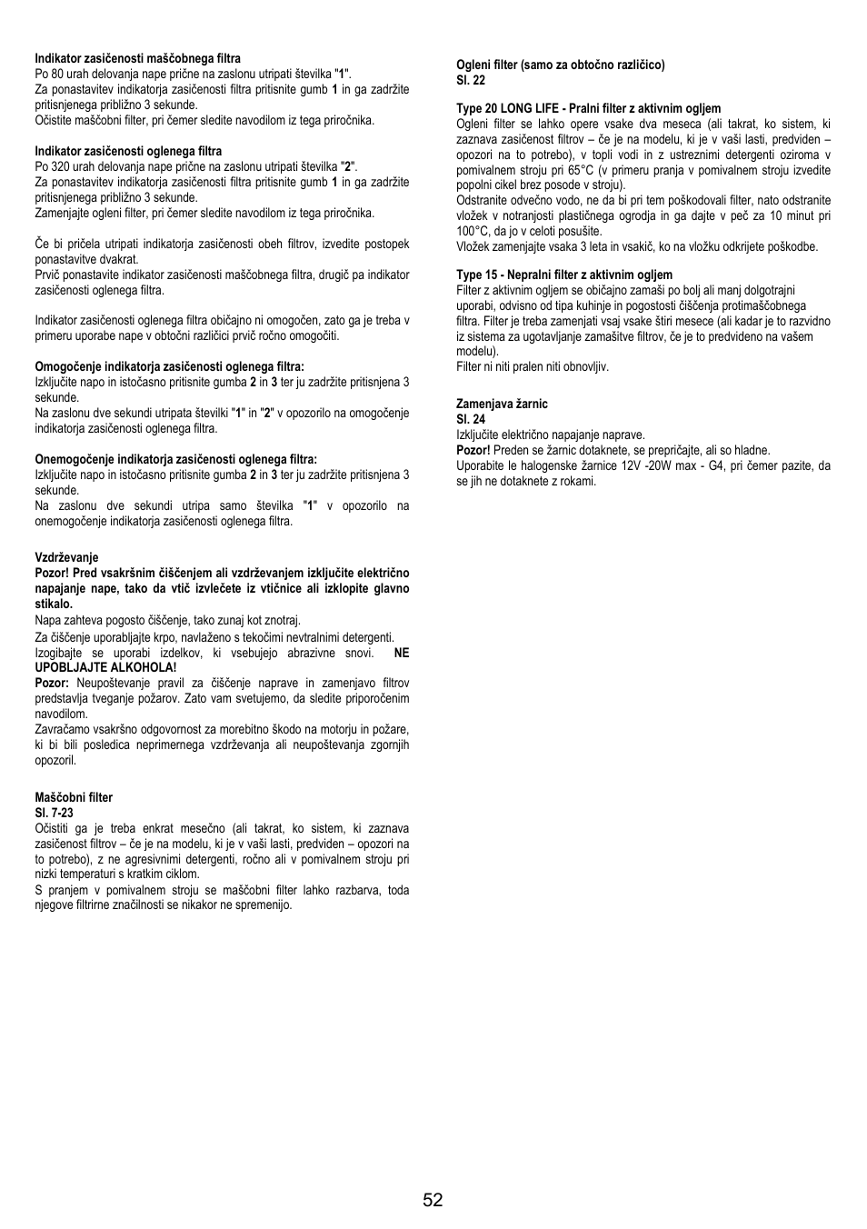 AEG X79283MG0 User Manual | Page 52 / 72