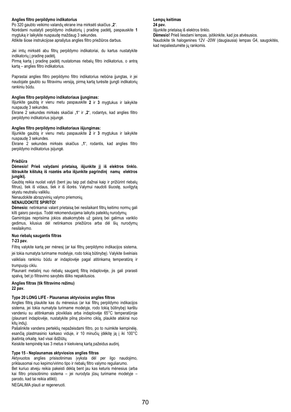 AEG X79283MG0 User Manual | Page 70 / 72