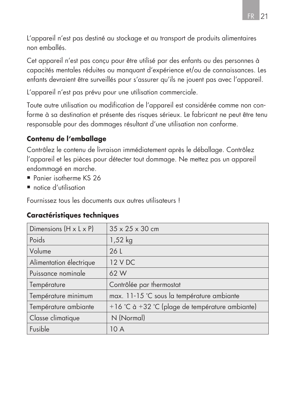 AEG Cooling Basket KS 26 User Manual | Page 21 / 52